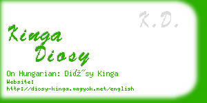 kinga diosy business card